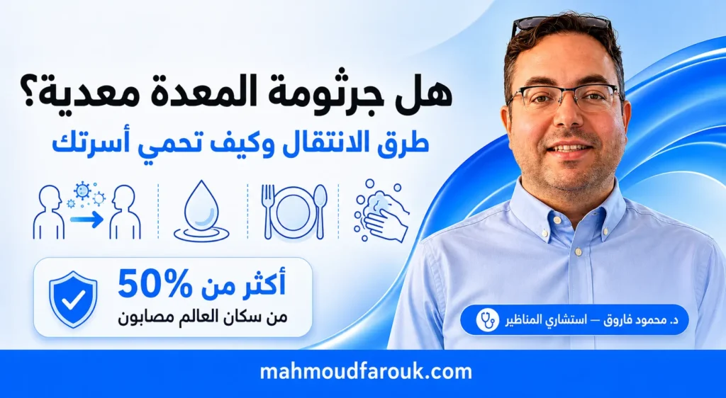 هل جرثومة المعدة معدية