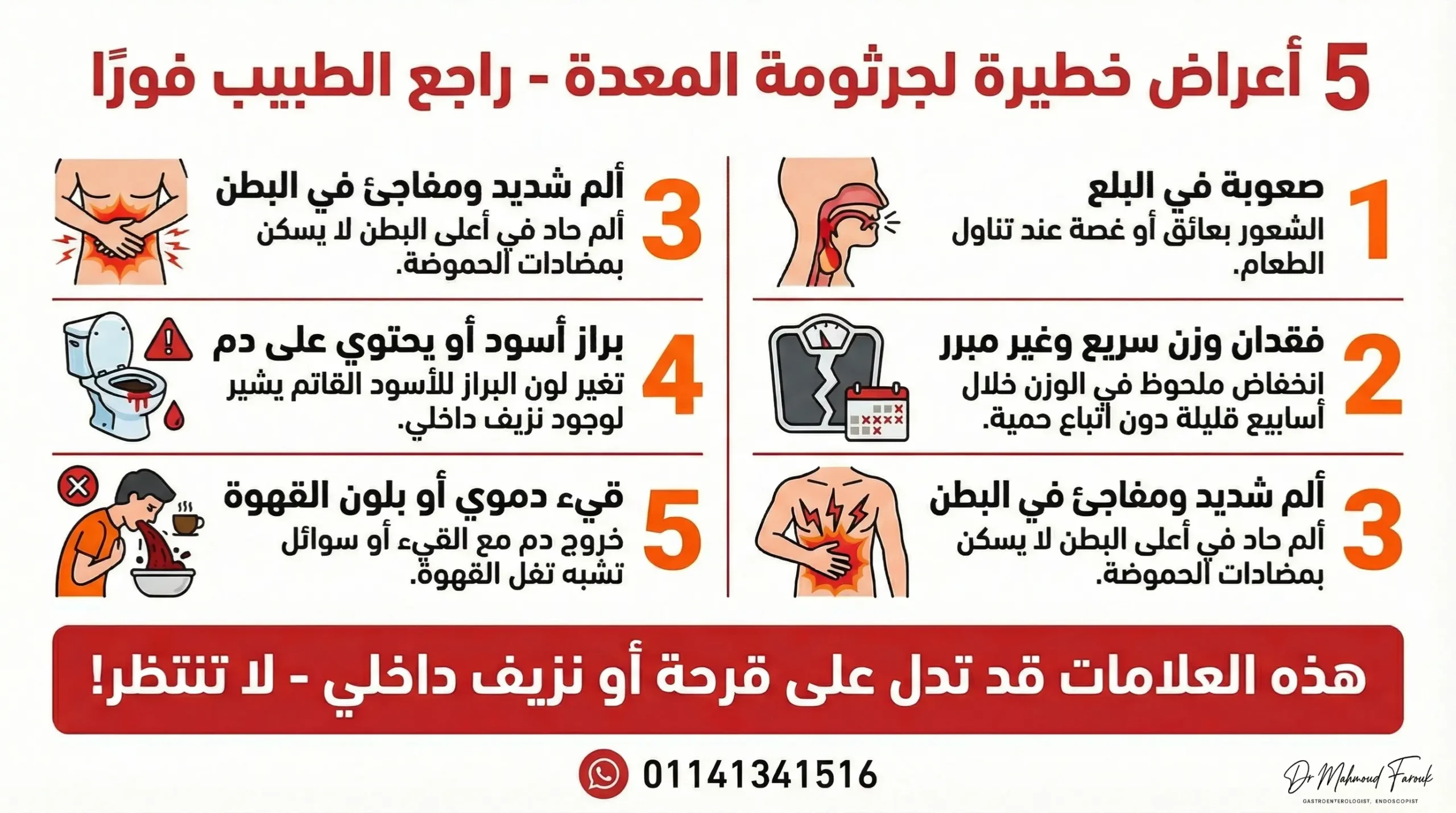 5 أعراض خطيرة تستوجب زيارة الطبيب فورًا