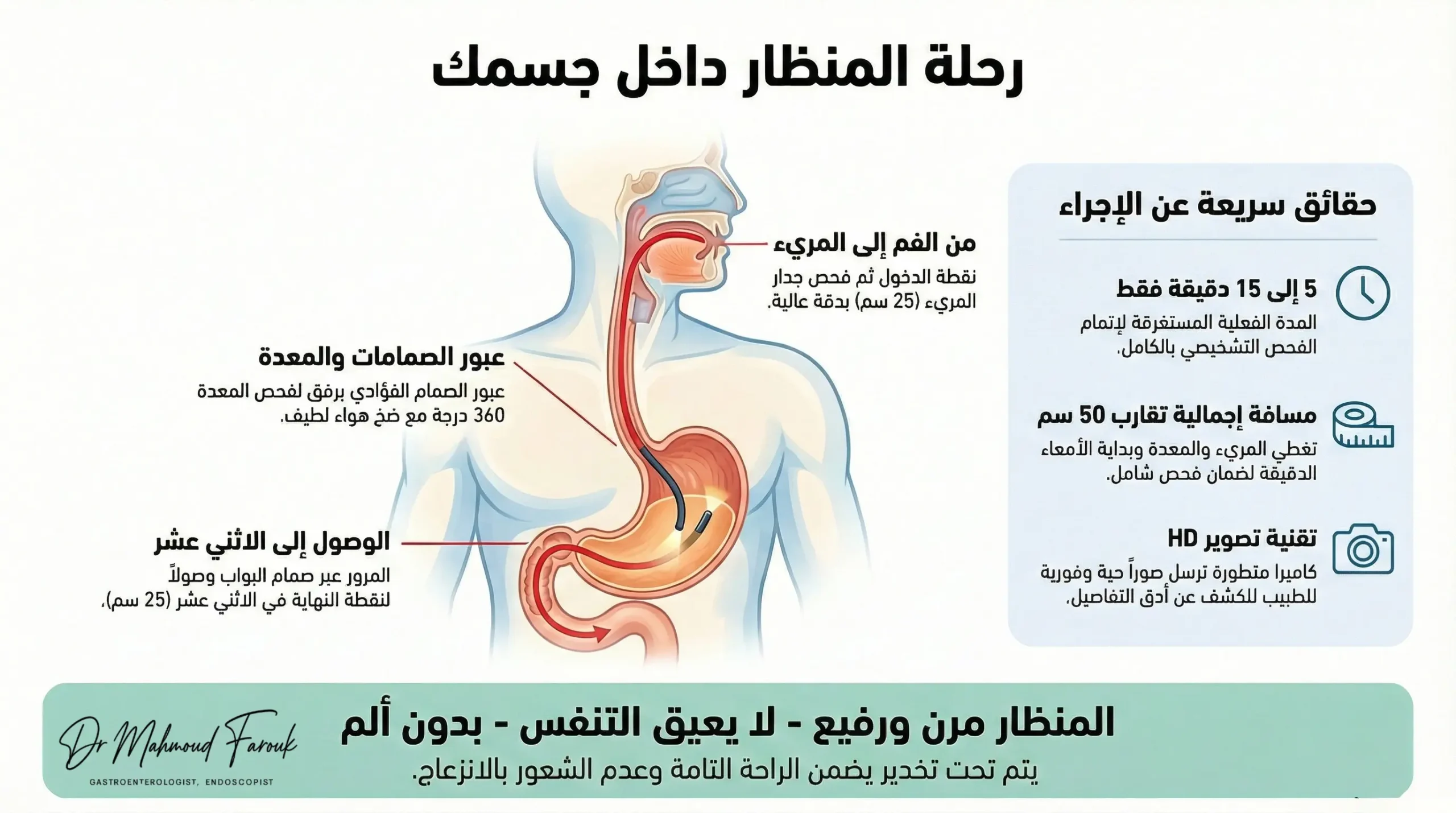 طريقة عمل منظار المعدة بالصور