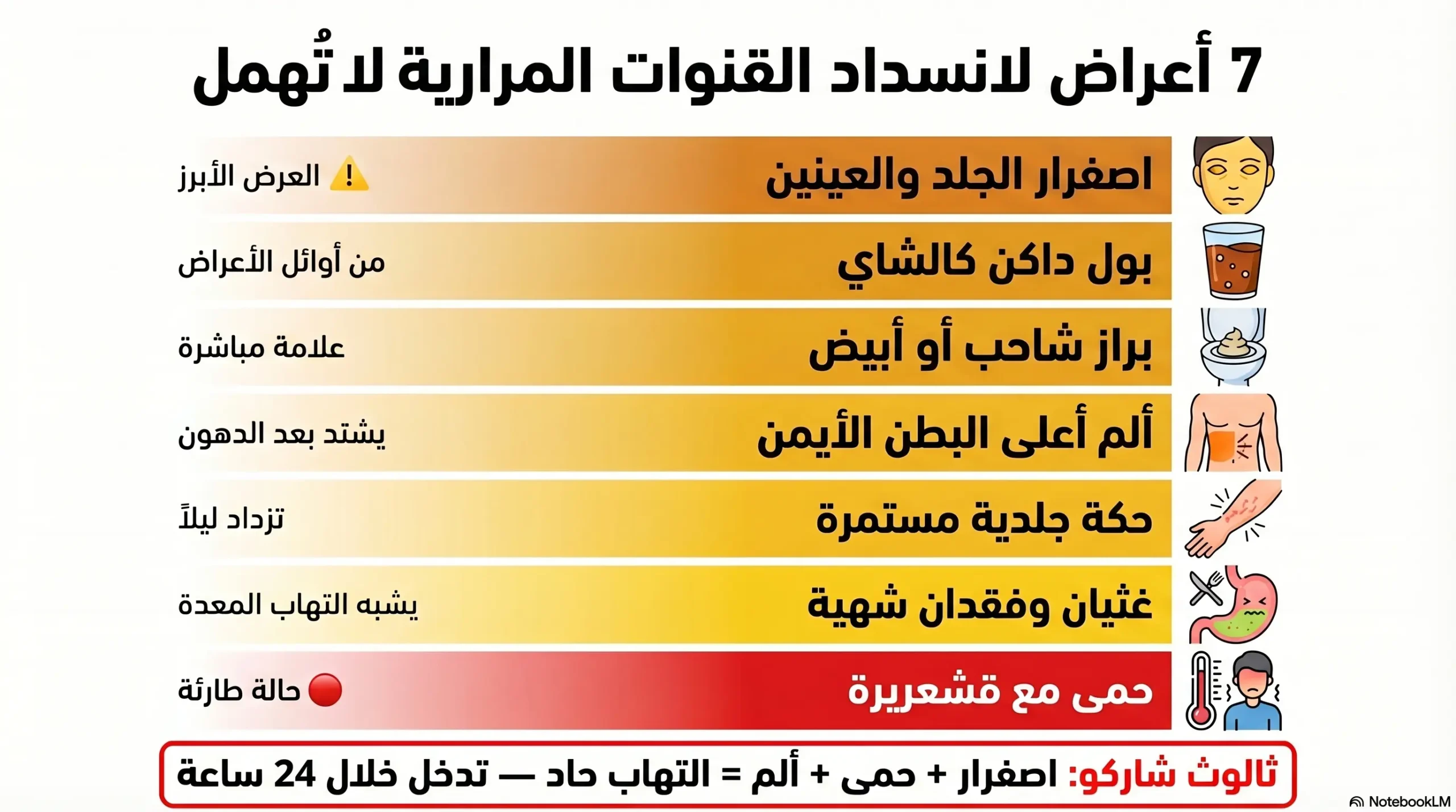 7 أعراض انسداد القنوات المرارية التي لا تُهمل؟