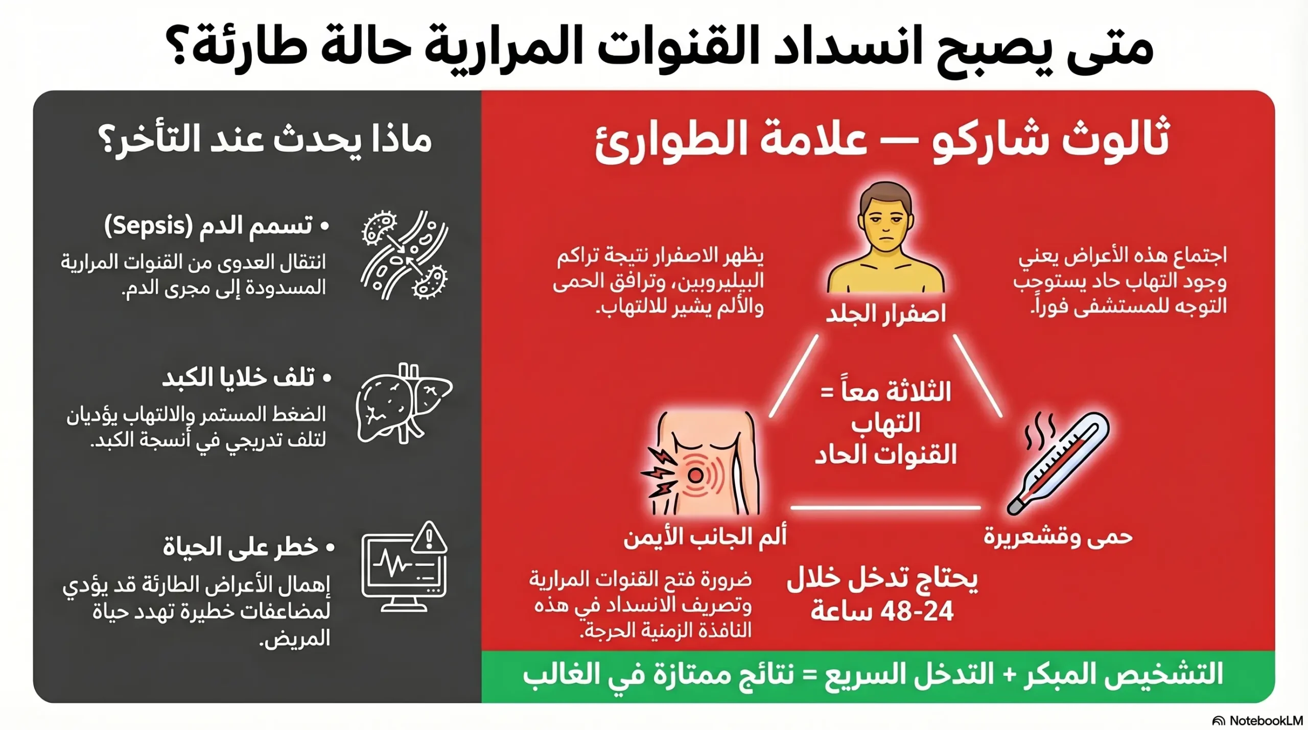 متى يصبح انسداد القنوات المرارية خطراً يستدعي التدخل الفوري؟