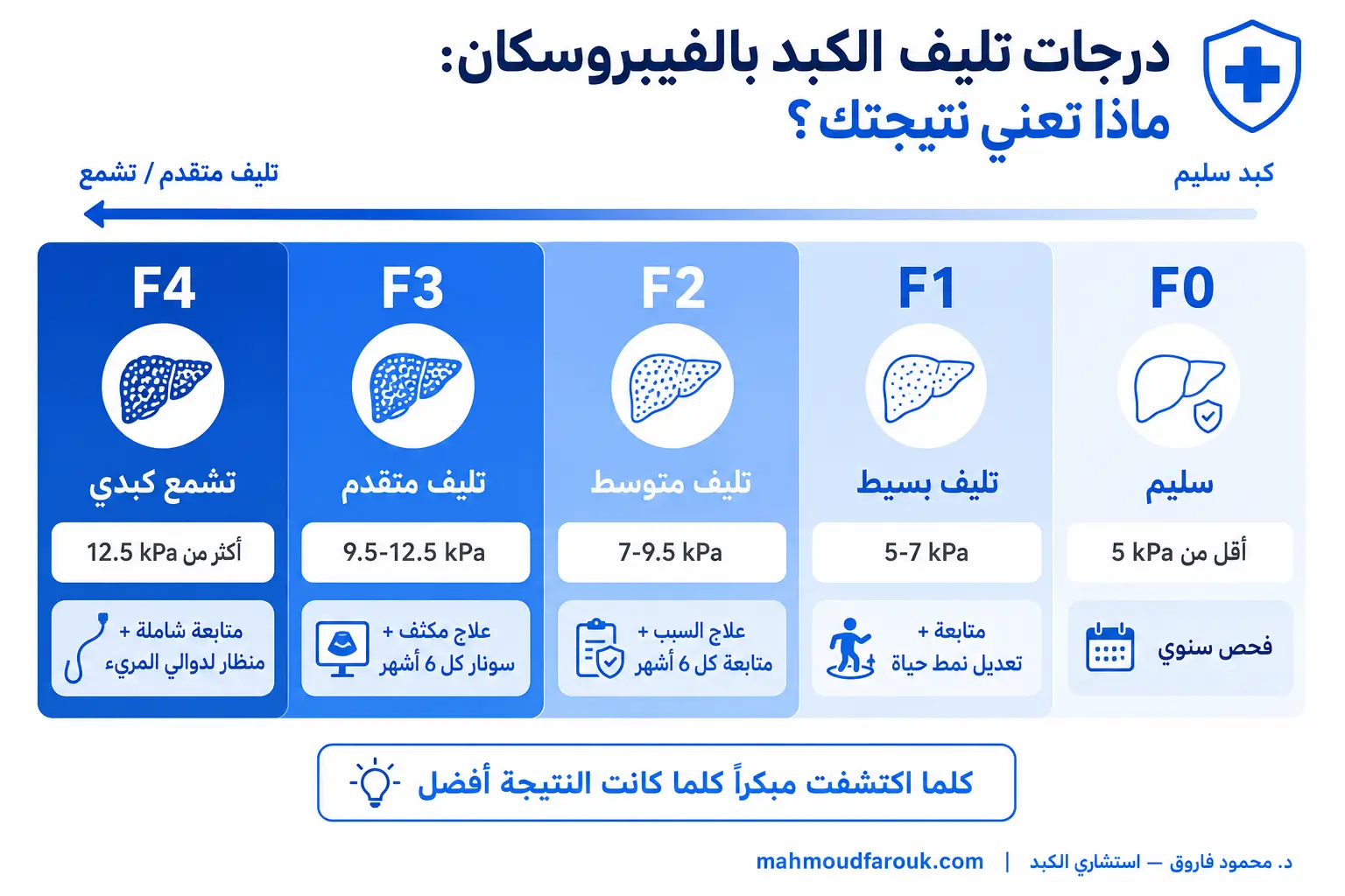 درجات تليف الكبد بالفيبروسكان